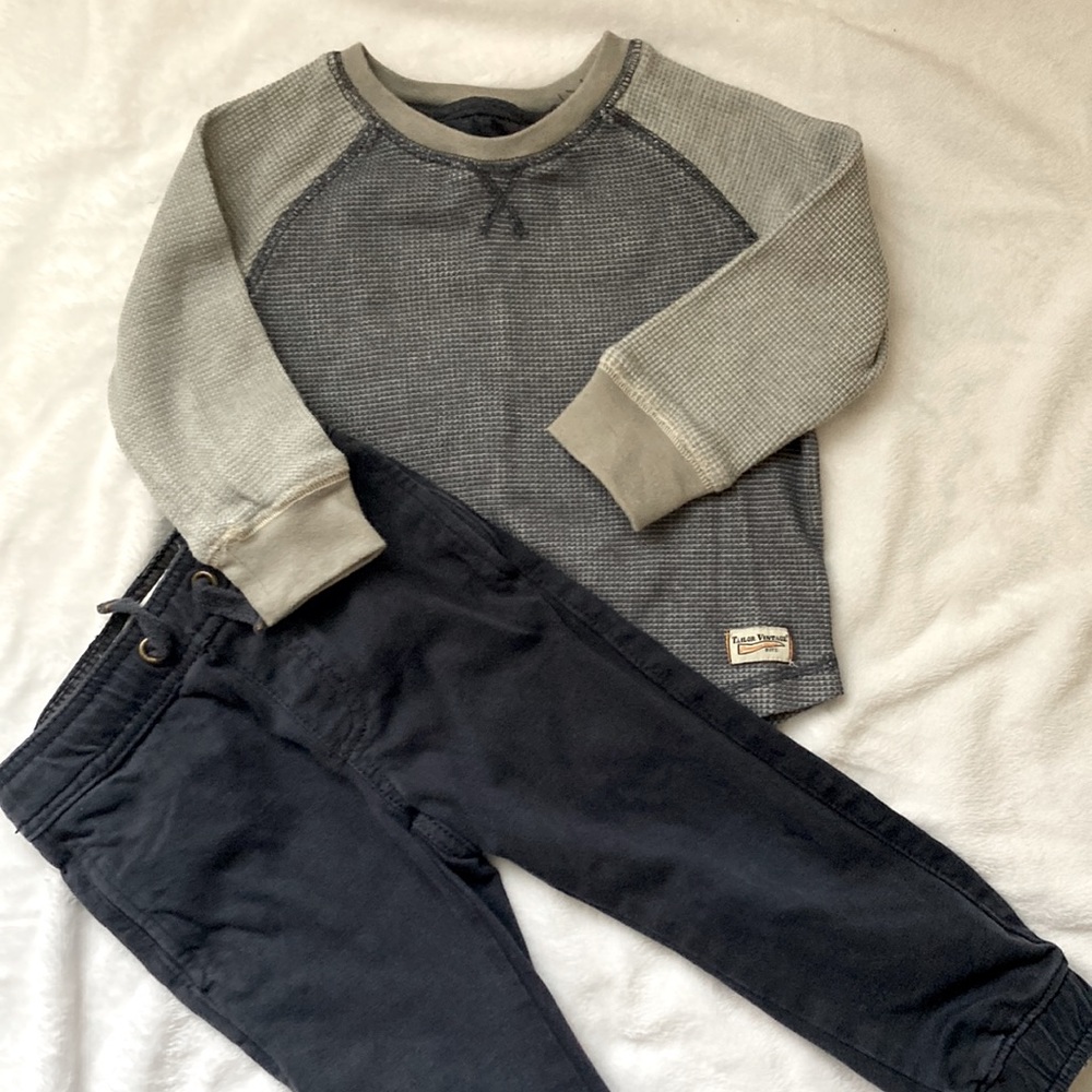 *** SOLD ** Boys 3T 2 Piece Tailor Vintage Pants and Shirt set.